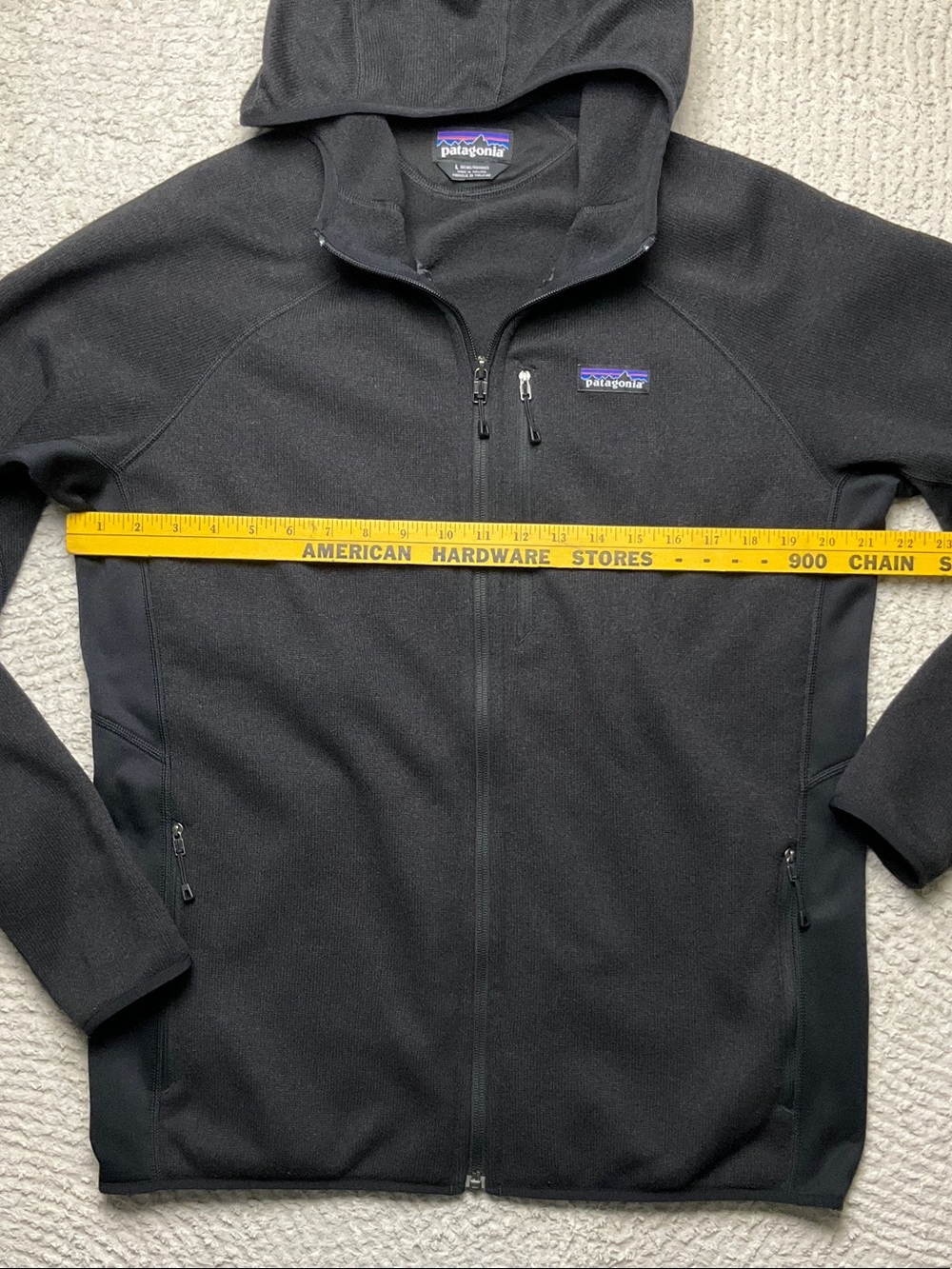 Patagonia Black M's Performance Better Sweater Hoody Size Large *Embroidery - Picture 9 of 16
